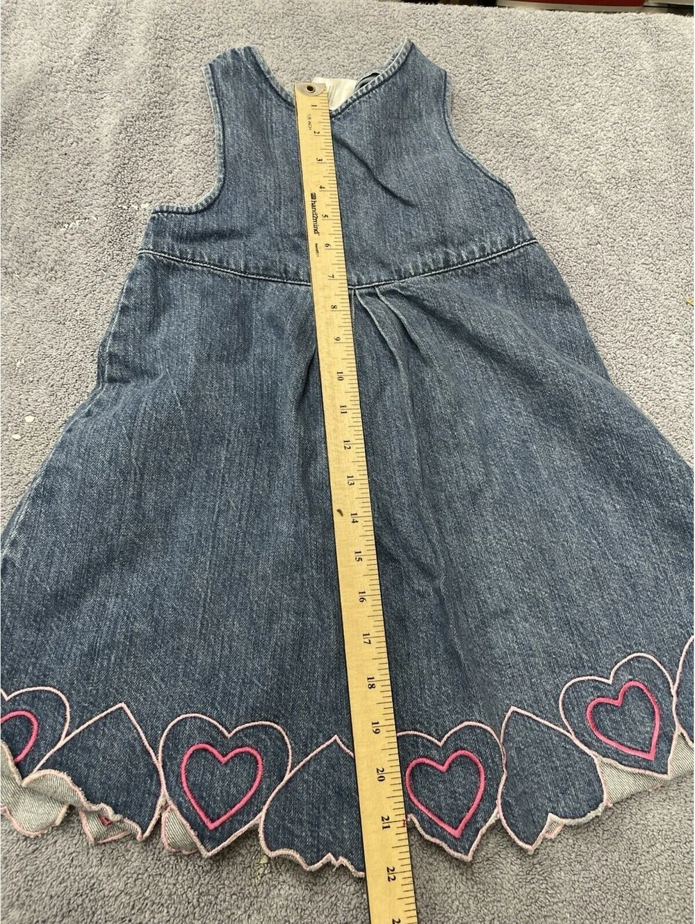 Gymboree Vintage Denim Dress with Embroidered Floral Size 5 2000s